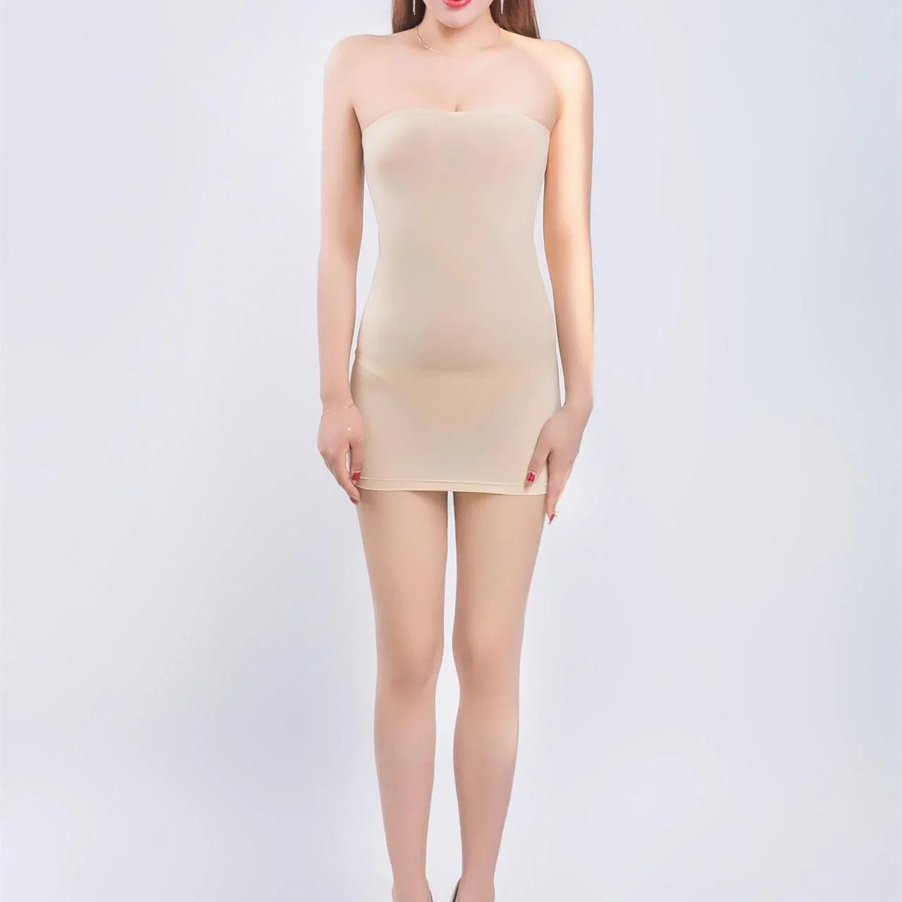 FREEAUCE Off Shoulder Wrap Chest Strapless One-piece Long Dress for Women's Nightclub Bodycon Sexy White Dresses Streetwear