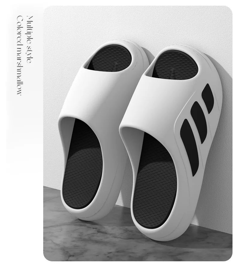 New Men Slippers Slides with a Sense High Aesthetic Value External Wear Anti Slip Thick Bottom, Beach Cool Slippers for Men