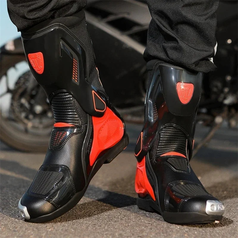 Motorcycle Boots Racing Off-road Shoes Creative Non-slip High-top Motorcycle Professional Waterproof Mountain Bike Boots