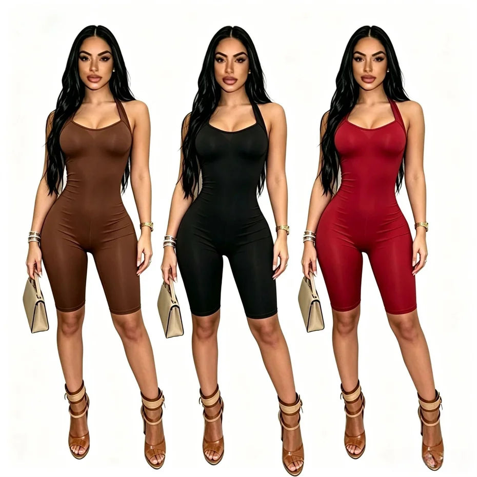 10 Bulk Items Wholesale Lots Jumpsuits for Women Sexy Sleeveless Printing Bodycon Rompers Party Club Clothes K17340