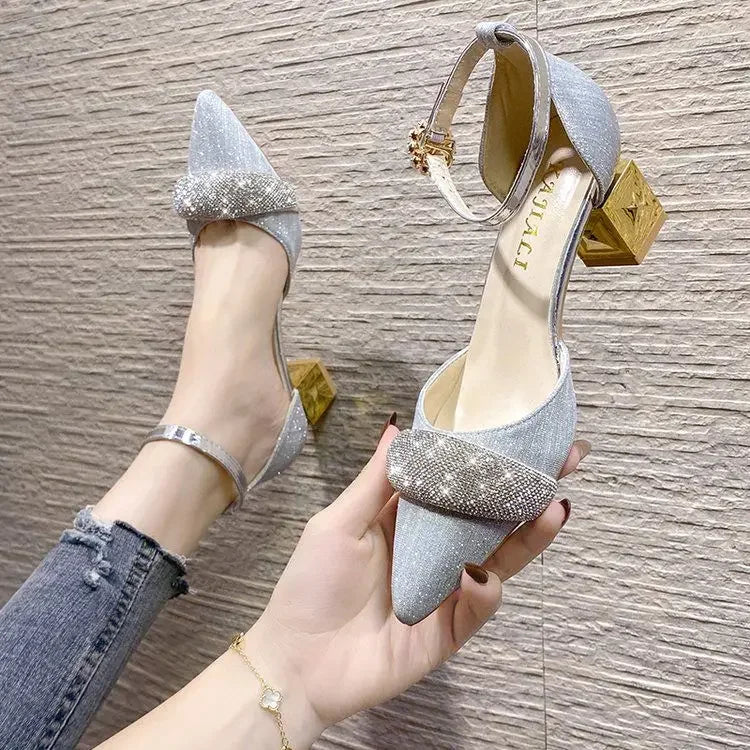 Thick Heel Women's Sandals Outdoor 2025 Trend The Best Low Price Shoe On Sale Chic and Elegant Summer Offers Luxury Ladies Shoes
