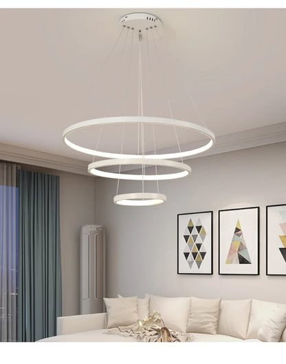 Modern Led Ceiling Chandelier Villa Living Room Bedroom Dining Room Iron Chandelier Home Interior Lighting Decorative Lights