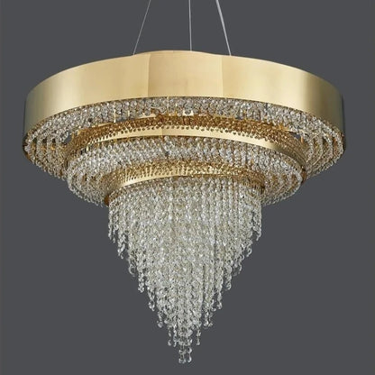 Luxury Crystal LED Hanging Chandeliers Italian Design Modern Pendant Lights Living Dining Room Home Restaurant Lighting Fixtures