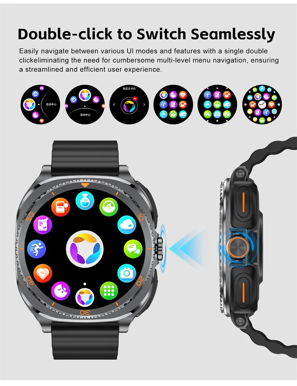 New 2026 TWS 2-in-1 Wireless Headset Smart Watch 7 Ultra AMOLED HD Screen Smartwatch with Earbuds Bluetooth Call Sports Watches