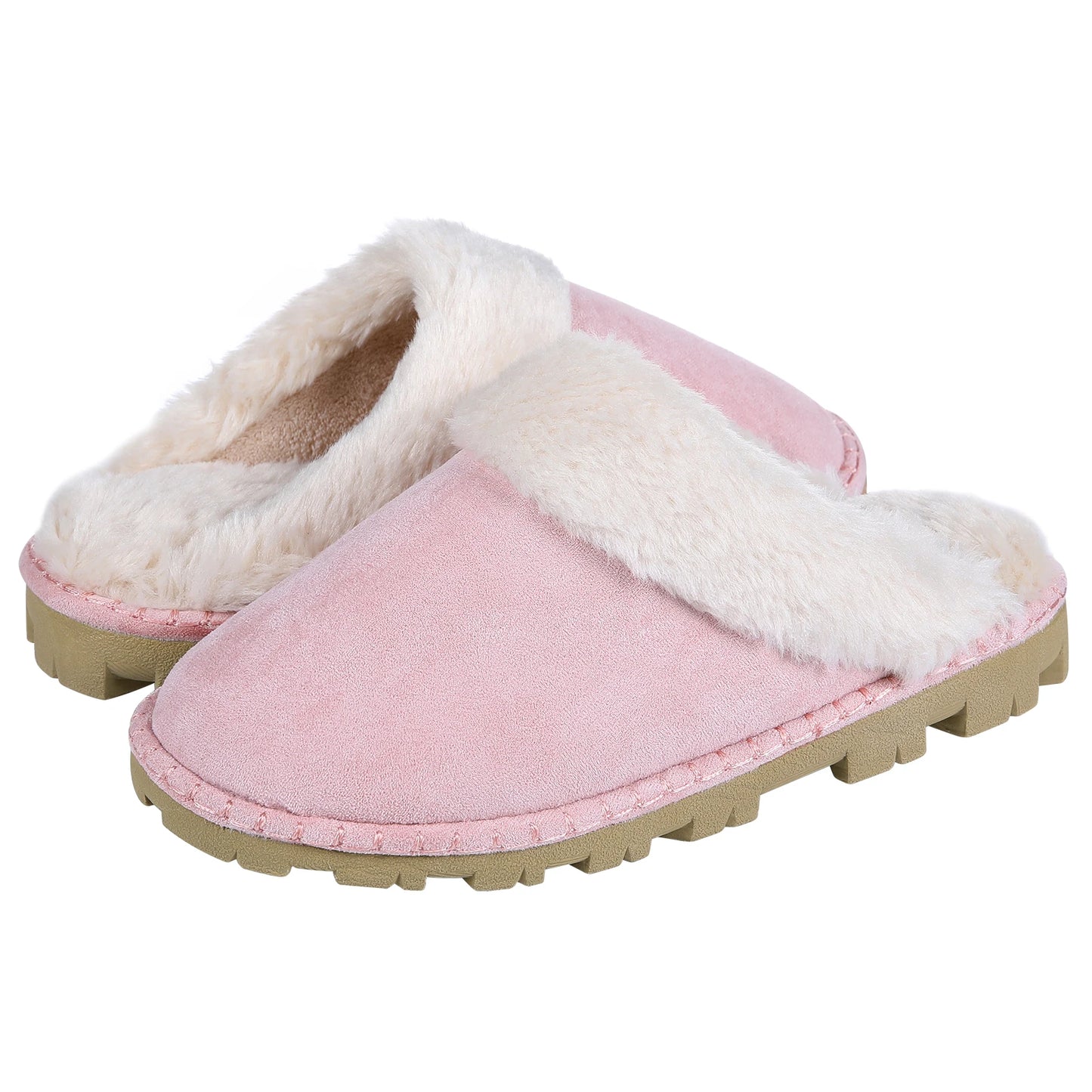 Comwarm Winter Warm Cotton Slippers For Women Men Flats Soft Non-slip Fluffy Shoes Design Slides Couple Indoor House Slippers