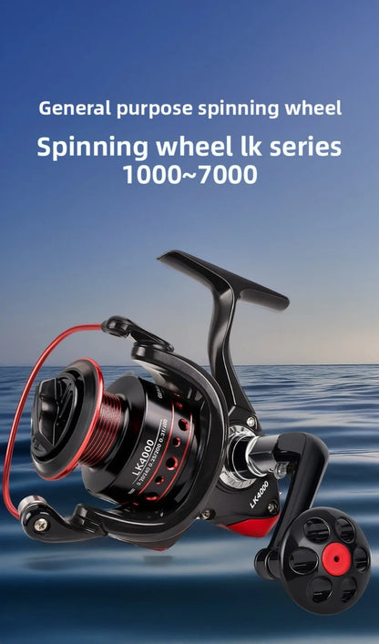 Durable Max Drag 12KG Fishing Reel 5.2:1 1000-7000 Spinning Reels Lightweight Low Noise Sea Fishing Tool Fishing Accessories