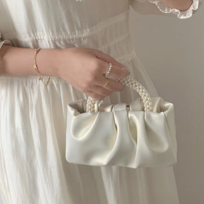 Fashion Pearl Handle Women Dinner Clutch Purse Handbags Luxury Design Ladies Square Shoulder Bags Female Small Messenger Bag