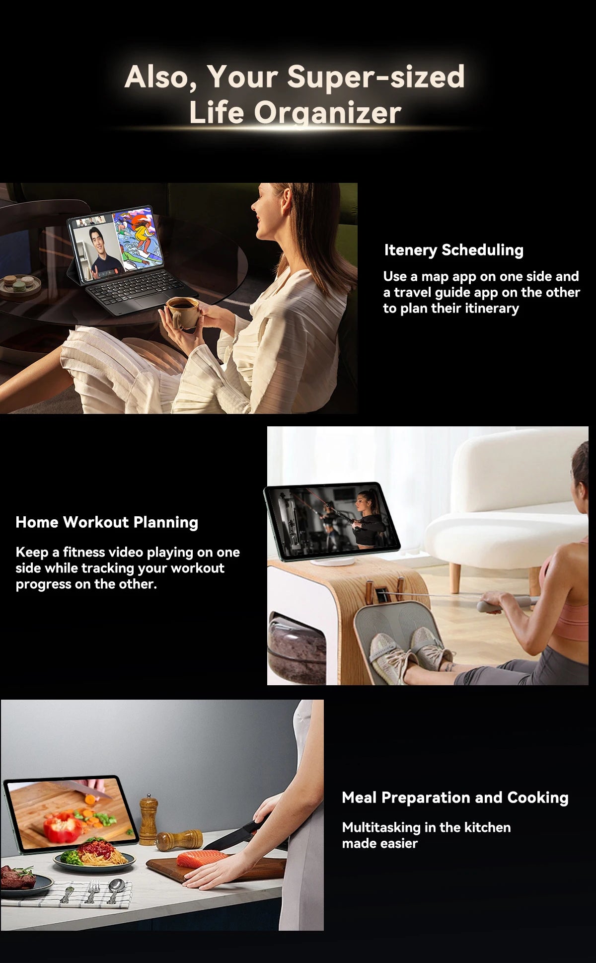 Blackview MEGA 2 Tablet PC Set With Keyboard, Mouse, Stylus, 12'' 2K Display 12GB+24GB RAM 256GB ROM, Android 15 Tablet, 9000mAh