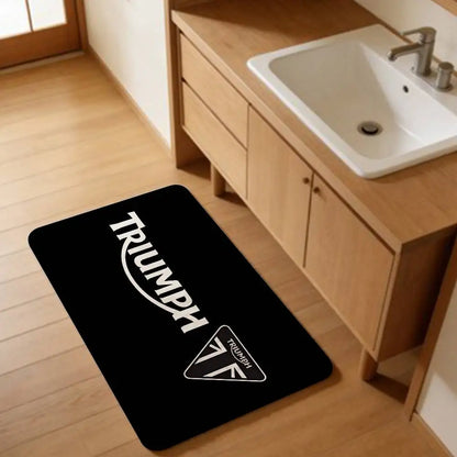 T-Triumph Motorcycle Logo Room Mats Retro Multiple Choice Living Room Kitchen Rug Non-Slip Welcome Rug