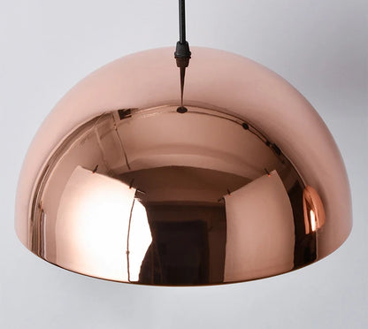 Nordic Rose Gold Pendant Lights Plated Metal Hanging Lamp Fixtures Dining Room Kitchen Island Bar Cafe Indoor Decor Lighting E27