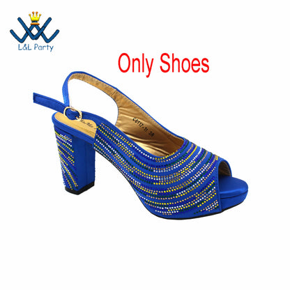 2023 Classics Peep Toe Lemon Green Color Hot Sale Sandals High Quality Women Shoes and Bag Set with Platform for Brithday Party