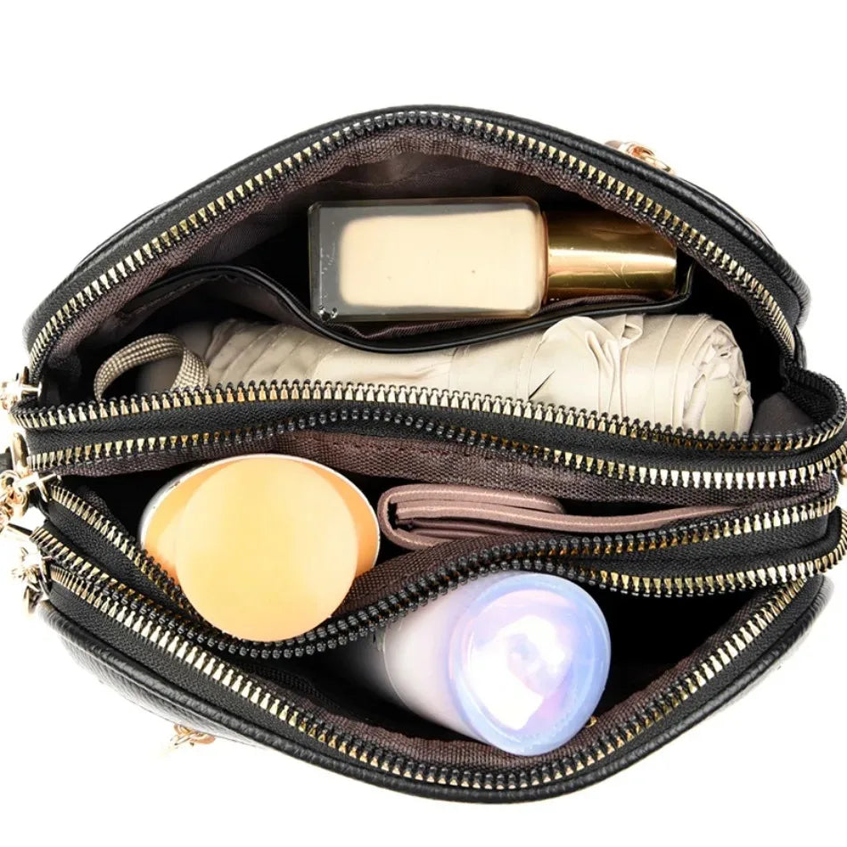 Genuine  3 Layers Luxury Designer Purses and Handbags Women Bag High Quality Leather Shoulder Sac  Bags for Women 2024Sac A Main