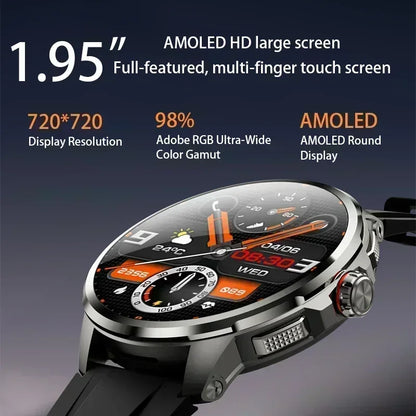 H99 Smart Watch Android Watches Amoled Smartwatch With 190° Rotary Camera Google Play Store 1.95 inch Amoled Screen