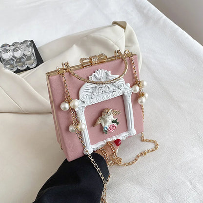 Luxury Angel Female Handbags Fashion Pearl Women Bag Cross Body Brand Leather Women Shoulder Bag Ladies Hand Bags