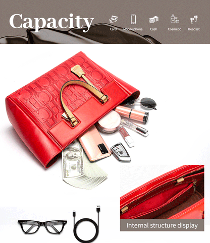 CHCH Women's Handbag 2024 New Brand Embossed Large Capacity Business Wallet