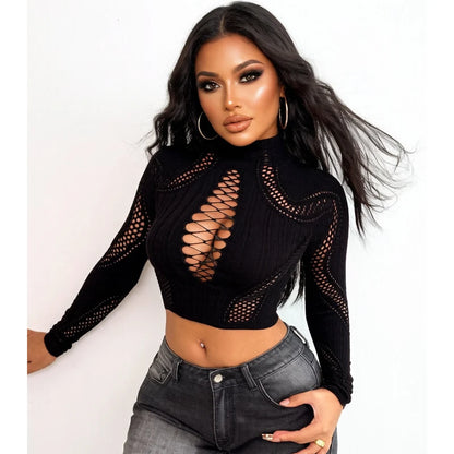 Hollow Out Fishnet Beach Cover Up Bodycon Dress, Sheer Mesh Festival Swimwear for Women Summer