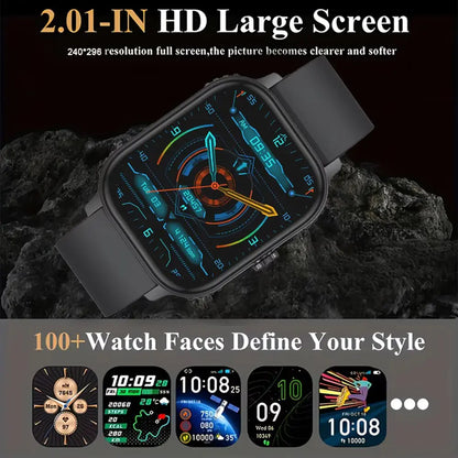 2026 1000mAh Large Battery 2026 New 2.04" HD Display Health Monitor Smart Watch Bluetooth Call IP68 Waterproof Sports Smartwatch