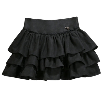 HLJ&GG Sexy Lace Splicing Corset Two Piece Sets Women Off Shoulder Sleevleess Top And Ruffle Mini Skirts Outfits Y2K Streetwear