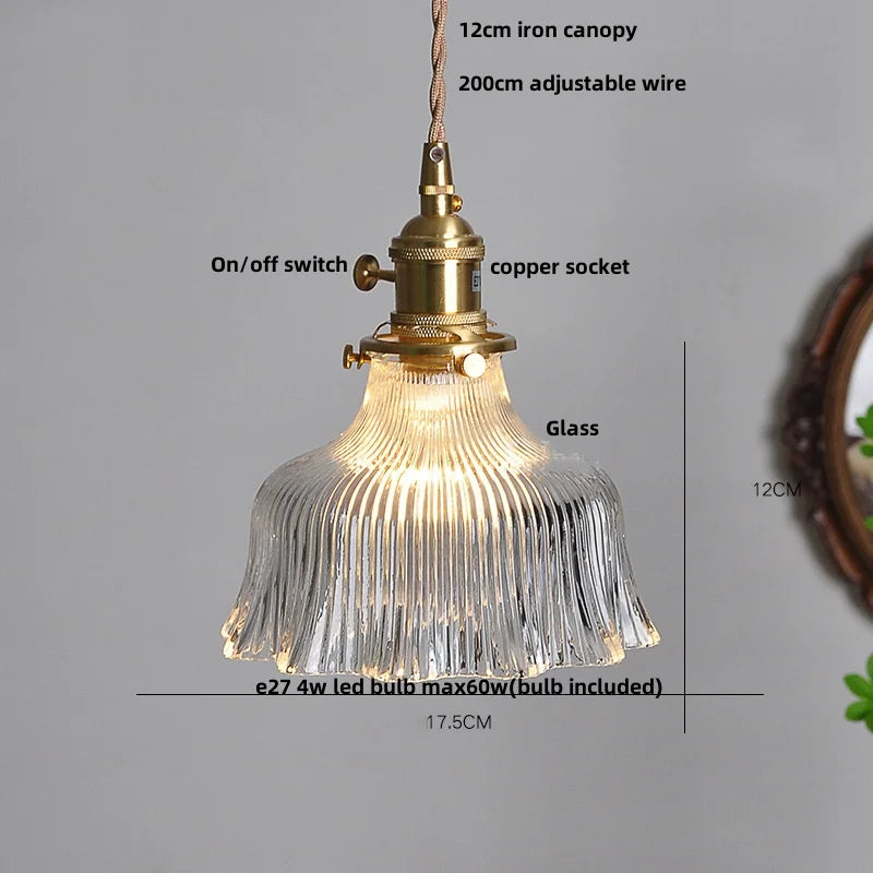 IWHD Knob Switch LED Pendant Lamp Bedroom Restaurant Cafe Luxury Crystal Glass Nordic Modern Interior Home Decor Hanging Lights
