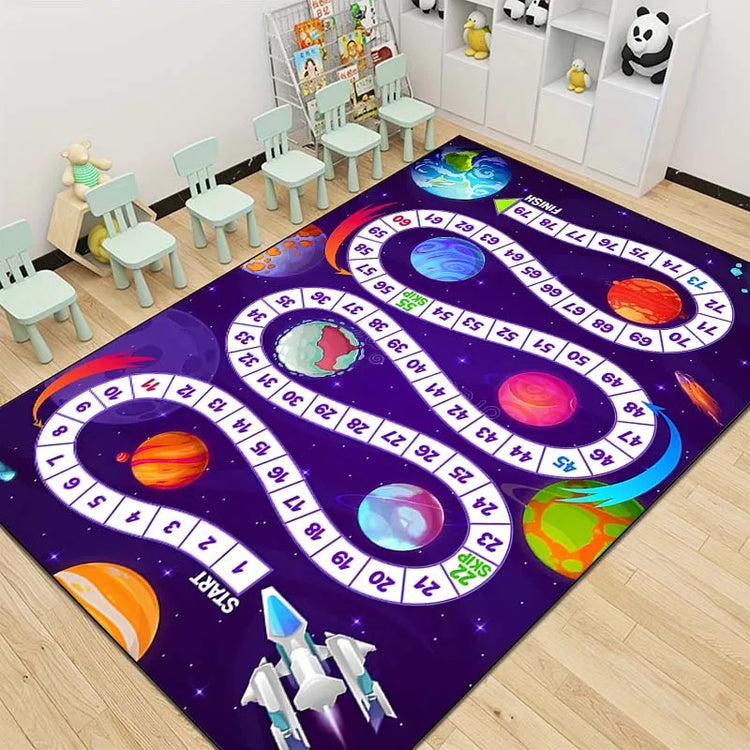 15 Size Snakes and Ladders Game Pattern Rug Carpets for Bedroom Living Room Mat Creative Door Mat Dressing Room Rugs Play Mats