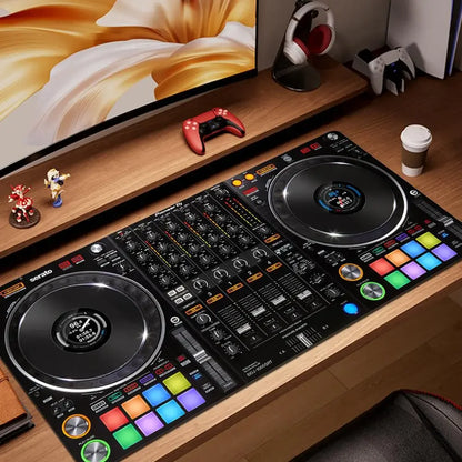 Radio Dj Large Professional Game Mouse Pad Keyboard Gamer Office Accessories Desk Mat Anime XXL Anti-Slip Desktop Mat Floor Mats
