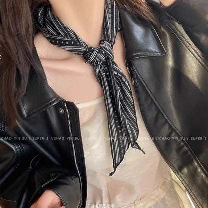 Retro Cotton-Linen Triangle Scarf Silk Scarf 2026 New Style Versatile Neck Protection Headscarf Decorative Collar Accessory with