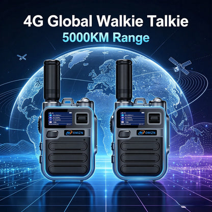 OMIZN Walkie Talkie 5000 KM Network Radio Long Range Professional 4G Camping LED Lighting Rechargeable Hiking and Camping M2