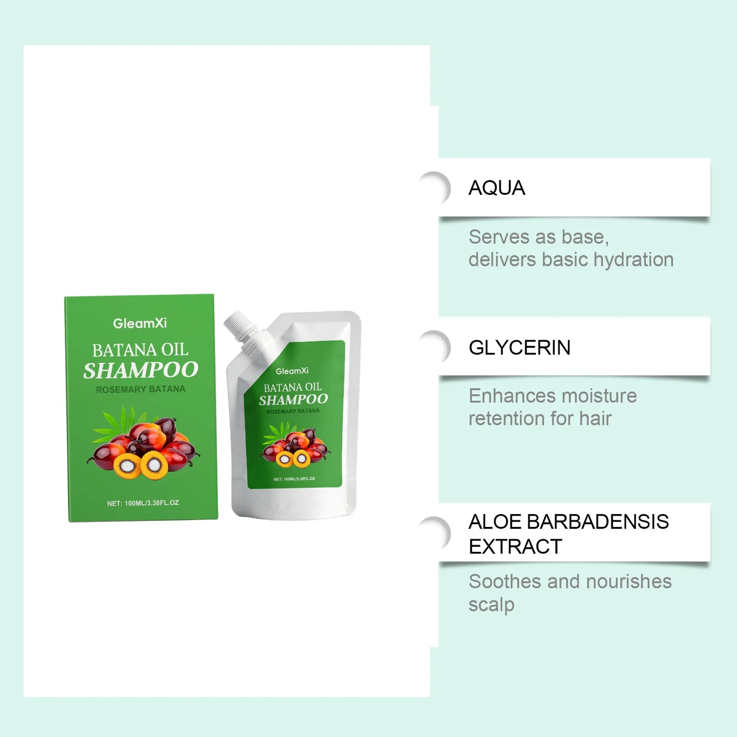 Batana Oil Shampoo - Nourishing Scalp, Smooth and Voluminous Hair, Daily Gentle Shampoo with Lasting Fragrance