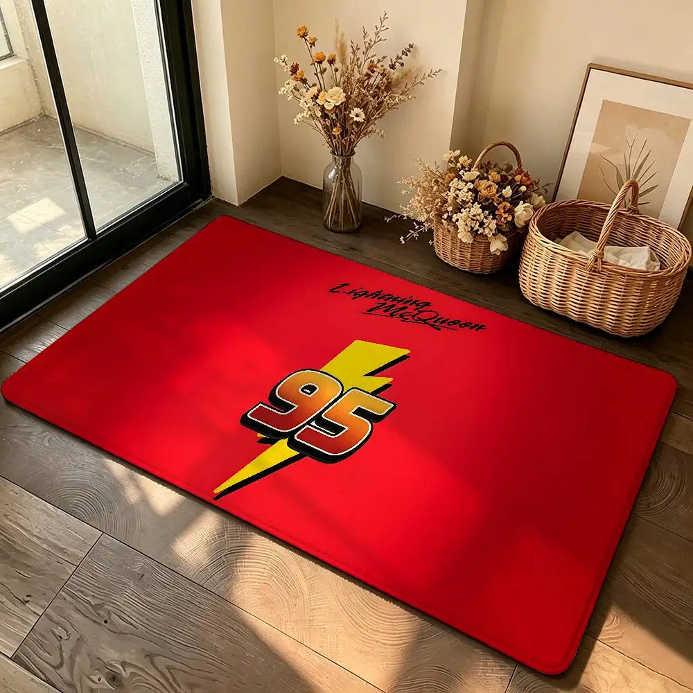 Anime-L-lightning-M-mcqueenS Cool Carpet Bathroom Anti-slip Mat Door Mat Home Decoration Mat Entrance Door Mat Scratch-resistant