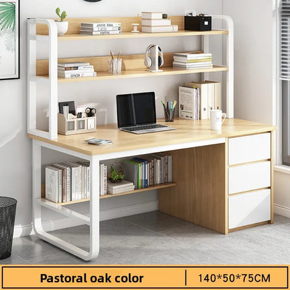 Multi-functional Desk Desktop Computer Desk Simple Home Desk Student Bedroom Bookshelf Integrated Writing Desk