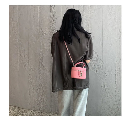 Women Square Handbags 2024 Summer Fashion Chains Crossbody Bags Texture PU Shoulder Bag Elegant Chic Mini Mobile Phone Bags