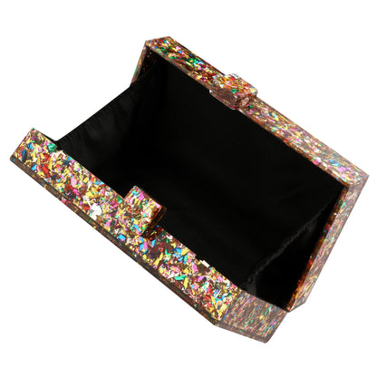 Acrylic Luxury Wedding Chain Handbag Women Box Clutch Evening Bags Chic Party Shoulder Crossbody Bags Ladies Dinner Dress Purses