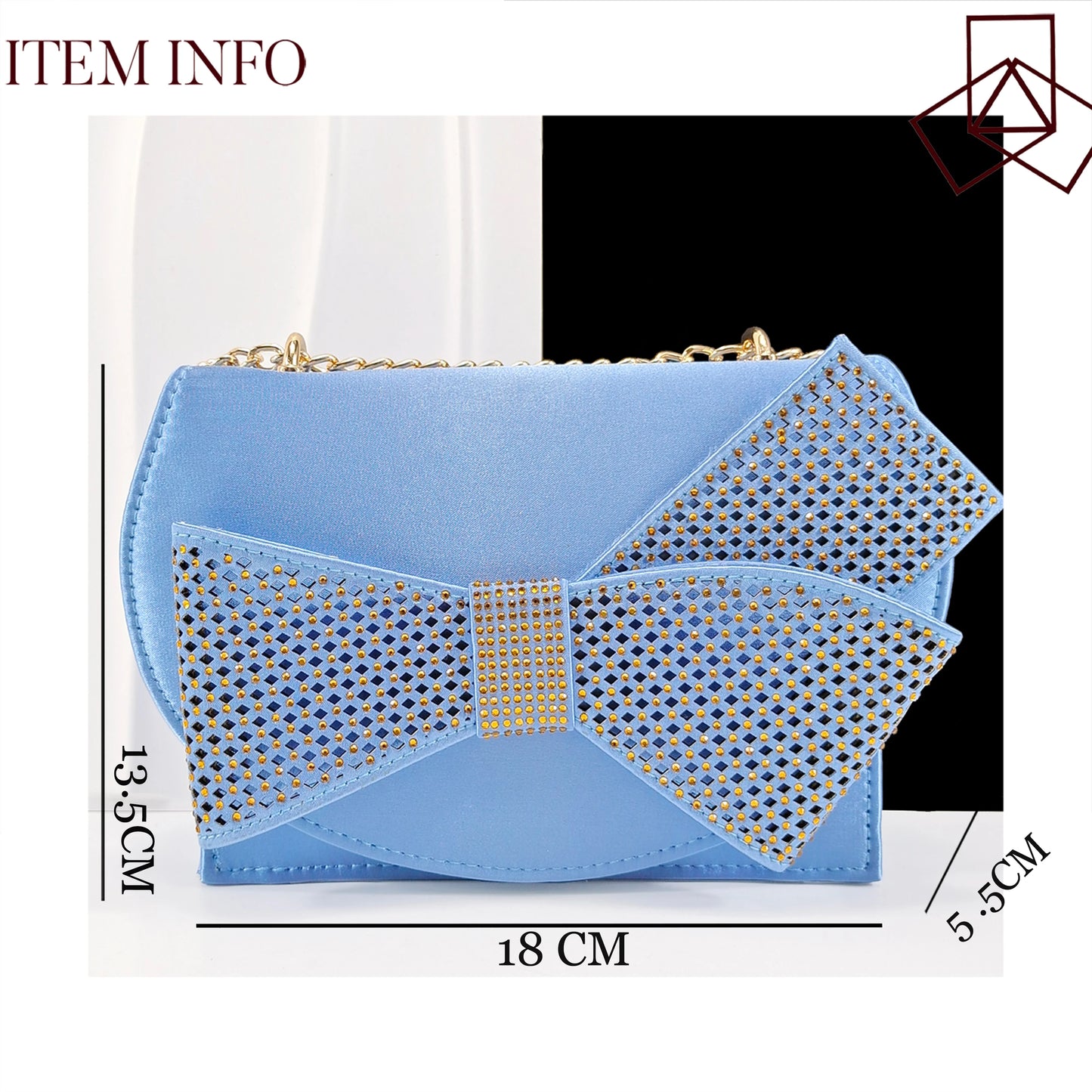 Queena Yan Sky Blue Color Peep Toe High Women Heels Shoes and Bags for Women Rhinestone Evening Party Elegant Luxury Handbag