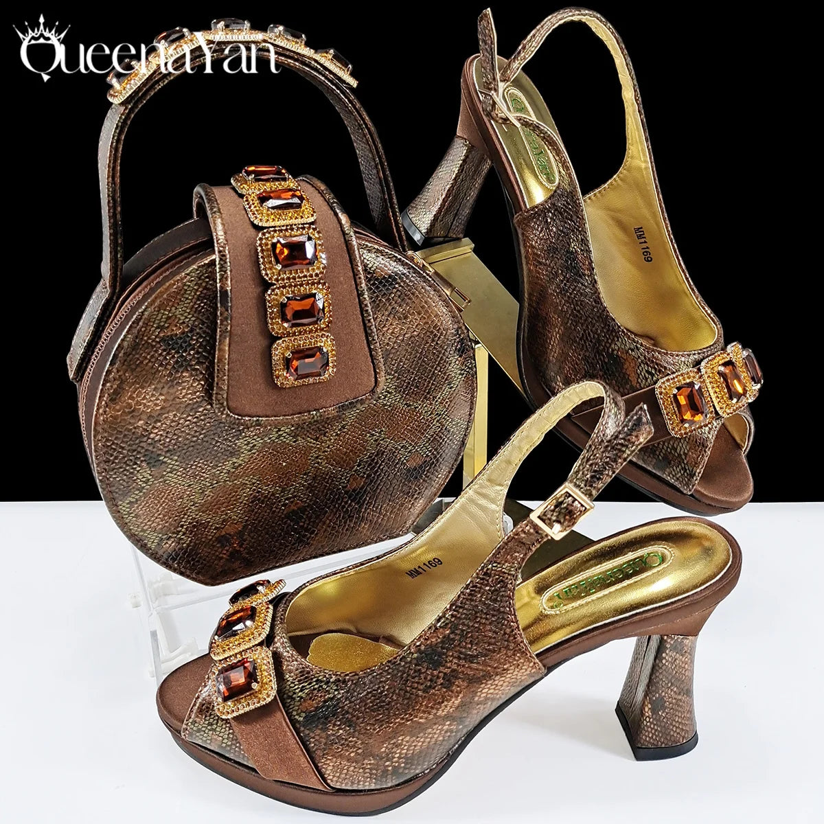 INS-Inspired Italian Design Elegant Women High Heel and Bag Nigeria Wedding Party Shoes and Bag–Fashionistas Exclusive Products