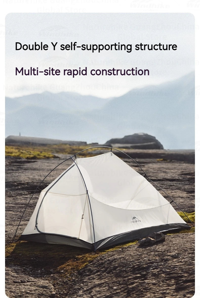 Naturehike Cloud Up Pro Tent Ultralight 1.36kg 1-2 Person 20D Waterproof Three Seasons for Camping Outdoor Hiking Backpack Tent