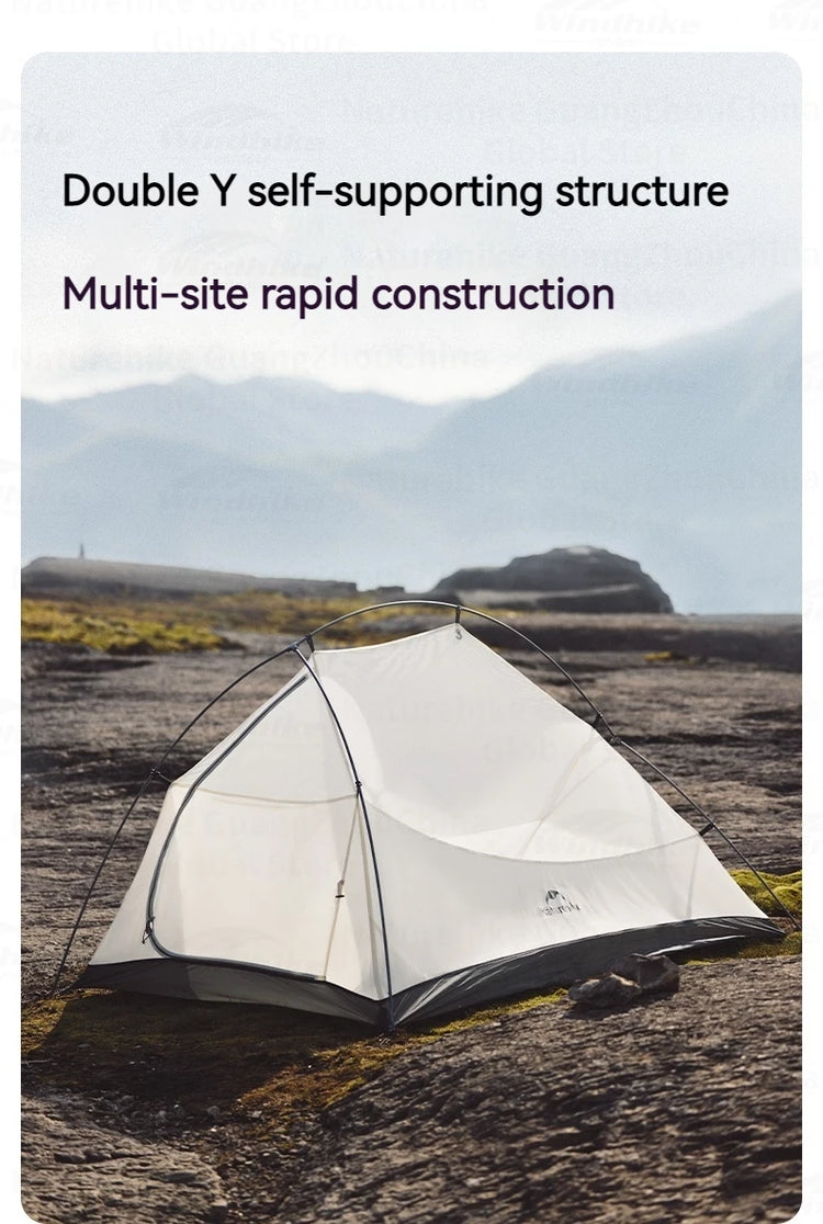 Naturehike Cloud Up Pro Tent Ultralight 1.36kg 1-2 Person 20D Waterproof Three Seasons for Camping Outdoor Hiking Backpack Tent