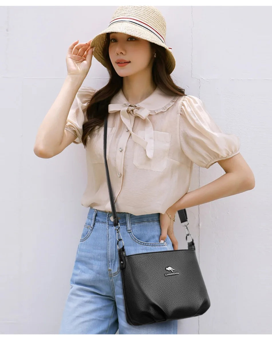 Luxury Shoulder Bags for Women 2026 New Designer Soft Leather Crossbody Bags Casual Messenger Sac Women Bag Purses and Hangbags