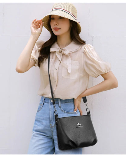 Luxury Shoulder Bags for Women 2026 New Designer Soft Leather Crossbody Bags Casual Messenger Sac Women Bag Purses and Hangbags