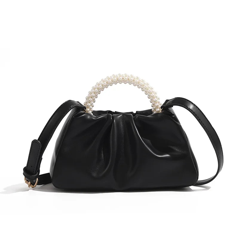 Fashion Pearl Handle Women Dinner Clutch Purse Handbags Luxury Design Ladies Square Shoulder Bags Female Small Messenger Bag