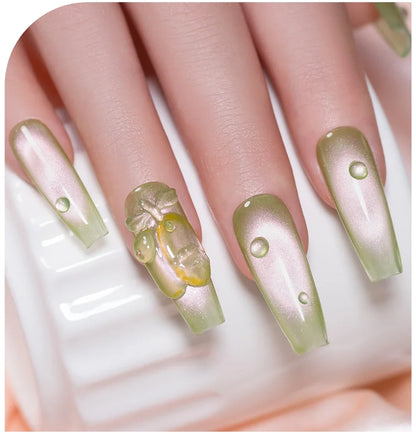 7.5ML Summer Fruit Series Cat Magnetic Gel Nail Polish Green Purple Pink Cat Eye Gel Soak Off UV Nail Art Varnish For Manicure