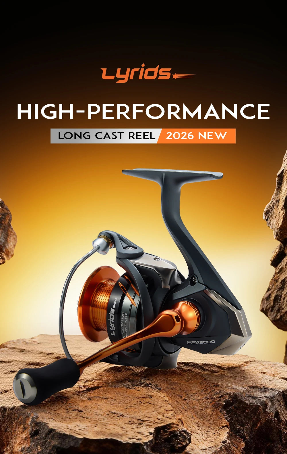 Soloking LYRIDS Spinning Fishing Reel Ultra-Smooth 15KG Max Drag Power 5.2:1 6.2:1 Gear Ratio Freshwater Saltwater Spinning Reel