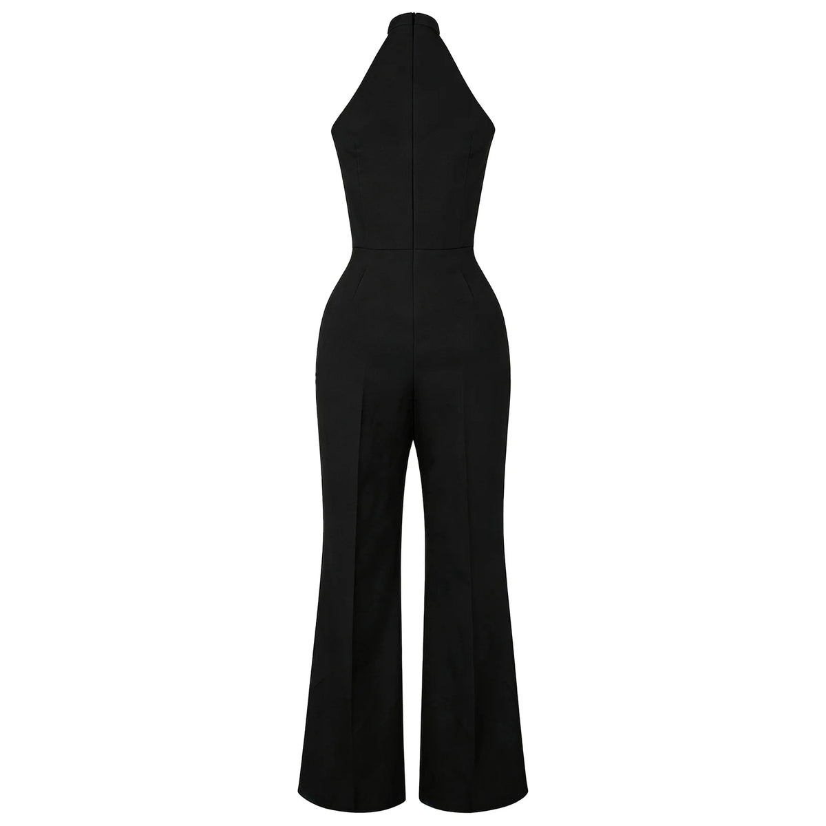 Summer Vacation Women V-neck Sleeveless Jumpsuit Office Lady Black Rompers Layered Bodysuit for Rave Work Party Daily Wear Club