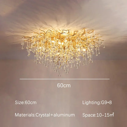 Rectangle Luxury Gold Crystal Chandelier For Dining Living Room Lobby Kitchen Table Modern Lurxy Gold Crystal Celling Chandelier