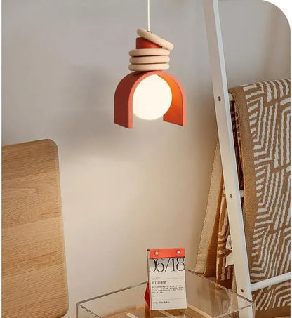 Japanese Wabi-sabi Bedroom Bedside Lighting Retro Macaron Chandelier Lights American Bar Pendant Lights Luminaria LED