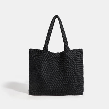 Large size women's tote bag Women's fashion bags 2024 Hot product Neoprene material women's hand-woven bag Large volume Tote bag
