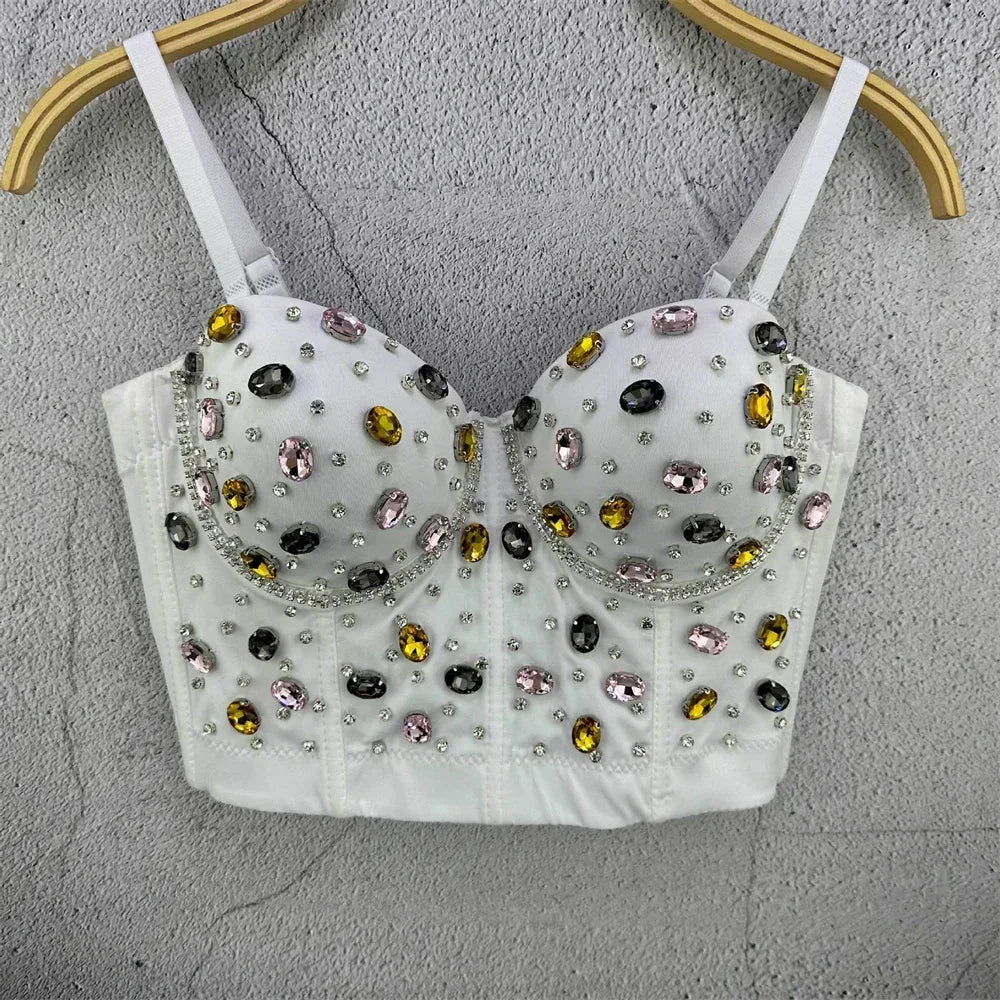 Sexy Party Corset Tops Woman Tank Streetwear Camis Bustier Fashion y2k Crop Top Women Clothes Summer Club Shirt Ladies Bra Blusa