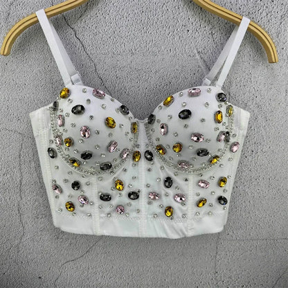 Sexy Party Corset Tops Woman Tank Streetwear Camis Bustier Fashion y2k Crop Top Women Clothes Summer Club Shirt Ladies Bra Blusa