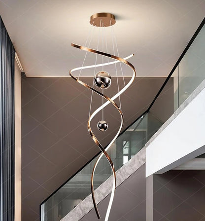 Modern home decor led lights pendant light lamps forstaircase Chandeliers for living room hanging light indoor lighting