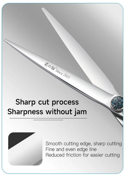 Fenice King Series 7/7.5Inch VG10 Shell Bearing Screws Dog Trimming Grooming Straight Curved Thinner Chunker Pet Scissors Tools