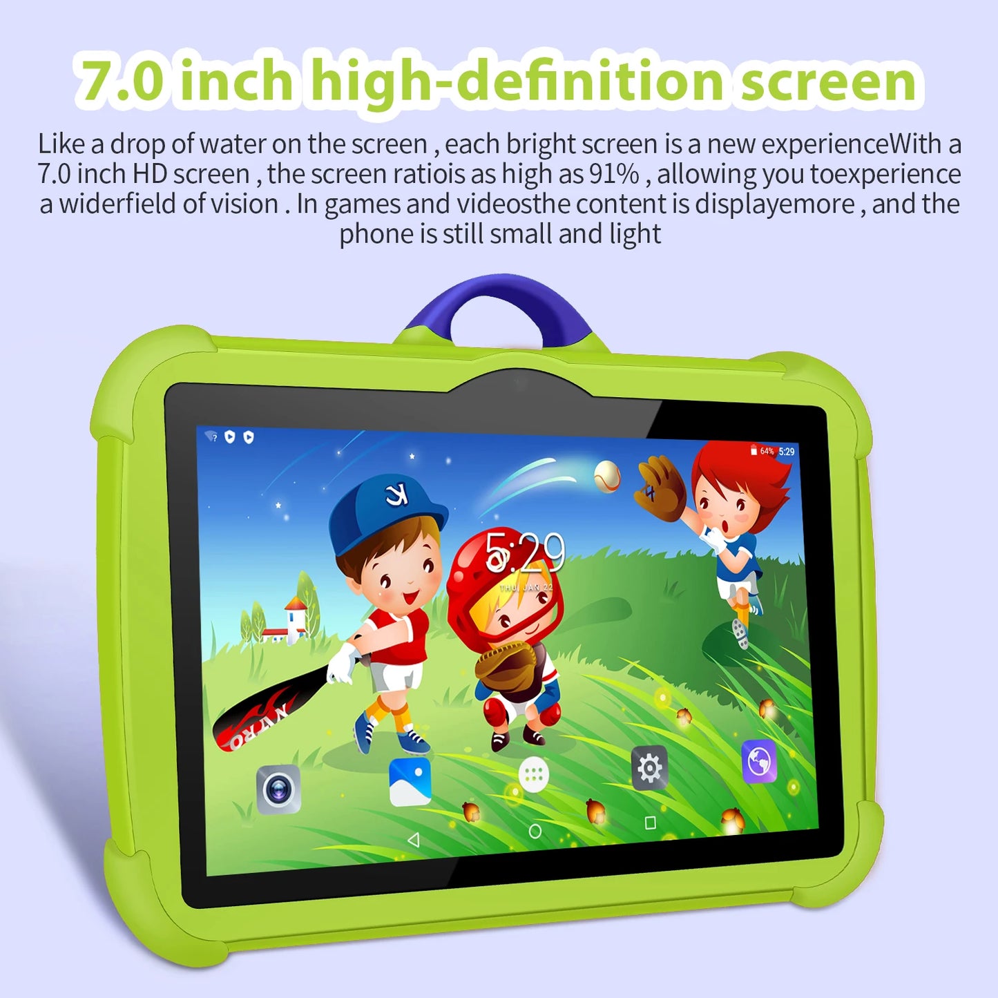New 5G WIFI 7 Inch Android Kids Tablets Quad Core 4GB RAM 64GB ROM Dual BOW Cameras Cheap And Simple Children's Gifts Tablet PC